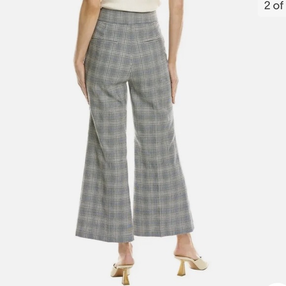 Rebecca Taylor Plaid Wool-Blend Pant - Picture 2 of 3